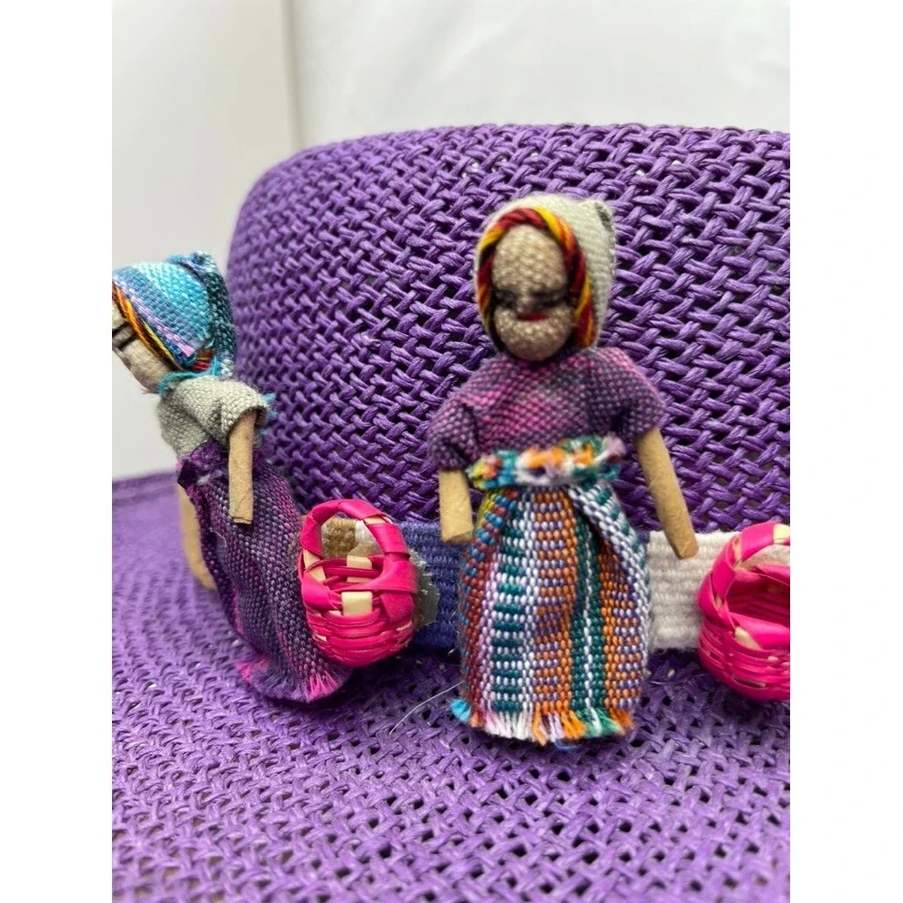 Hat Artist day of the dead zombie hat purple, unique, handmade artist 3D‎